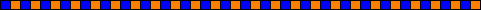 Blue and orange pixel pattern